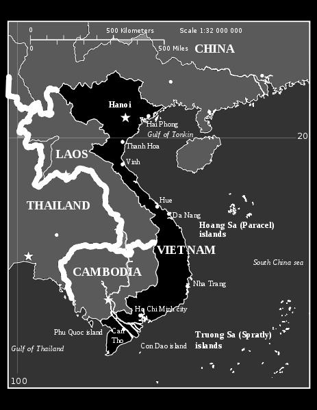 peninsula, Vietnam is a strip of land shaped like the