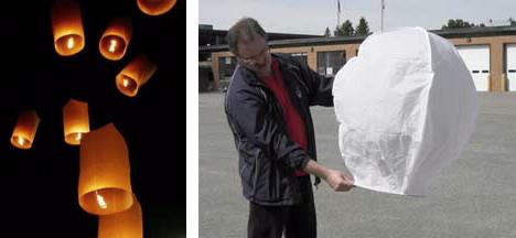 Page 44 of 80 Flying Lanterns Pose a Potential Fire Hazard September 26, 2013 The Municipality of Trent Hills Fire Department has recently been made aware that a consumer product posing a serious