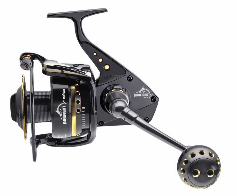 Seafishing reels SALTIGA-Z DAIWA s ultimate seafishing reels with waterproof metal body and waterproof carbon drags. This drag construction allows a powerful and smooth running when winding the line.