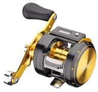 The entire body is machine cut from one aluminium block. This reel is well suited for light to medium jerk bait fishing and for light spin fishing in fresh water.