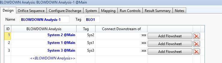 Task 2: Connect Multiple Blowdown Systems in Parallel Continue using the file created in Task 1. Keep in mind that the Multi-Vessel Template can only be used for multiple vessels in parallel.