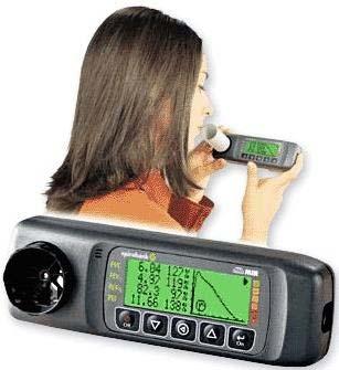 Hand Held Spirometer For a confined gas