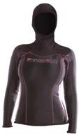 The vest with hood design provides the best insulation and protection for colder dives.