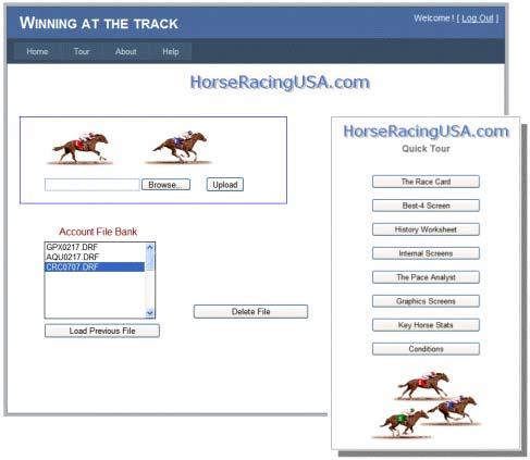 com now offers an inexpensive interactive handicapping program that can be accessed anywhere, instantly, by a Desktop, Laptop,