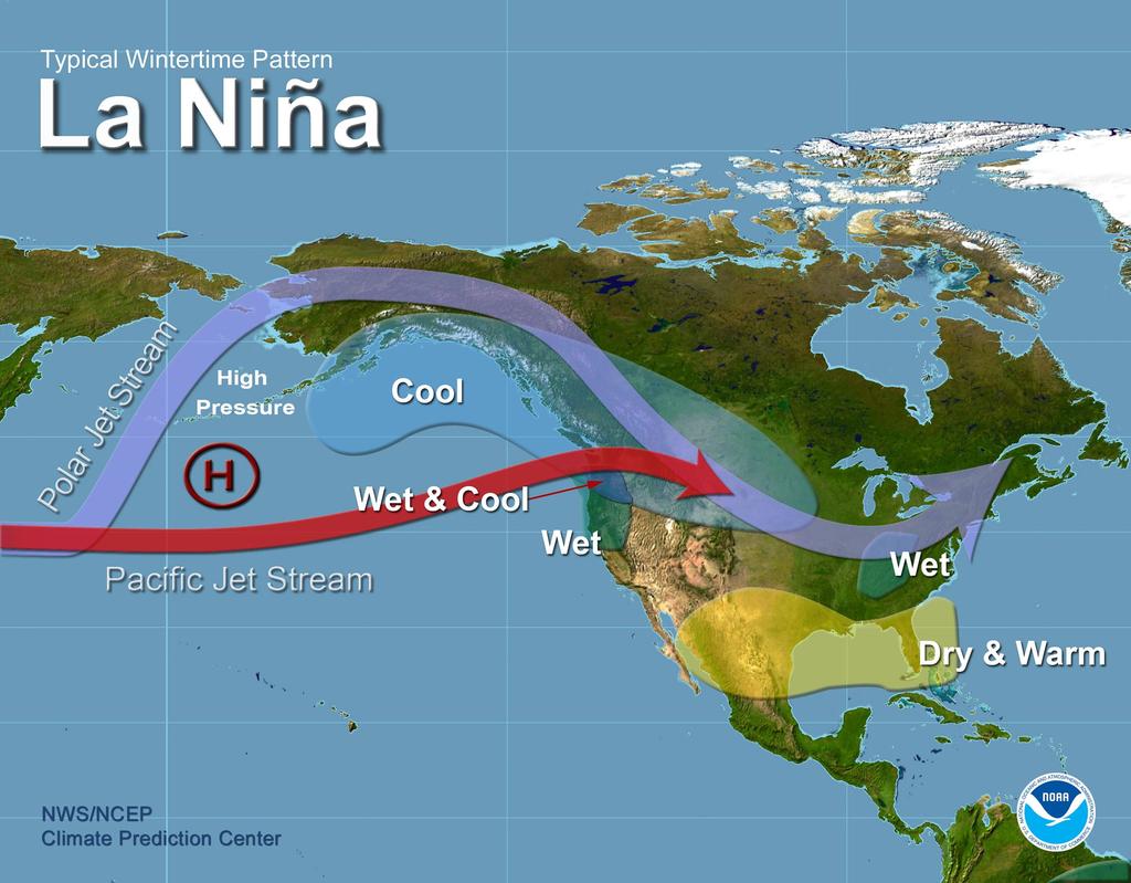 What causes La Nina? La Nina is the positive phase of the El Nino.