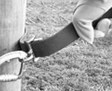 5 SLIDING THE ADJUSTER FORWARD Figure 16 - One-Handed One Handed: Step 2: Step 3: Place your hand on the exterior strap against the back of the pole.