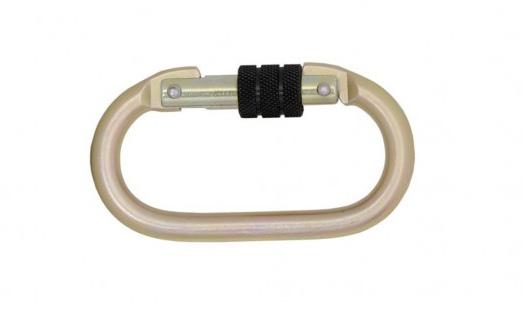 72 - FALL ARRESTERS STEEL SCREWGATE CARABINER Oval carabiner with screw 25kN. Conforms to EN 362:2004 Class B.