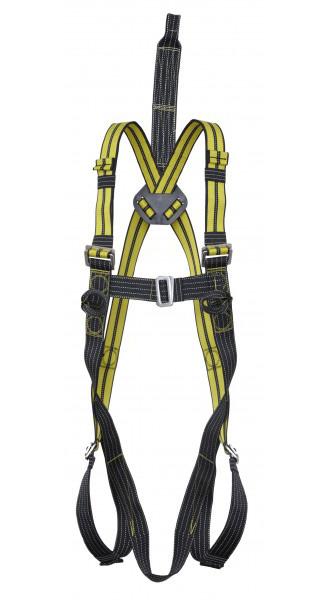 02 and EN 471 Class 2.2. FALL ARRESTER FLY IN 2 Two-points, top of the range fall arrester harness, 1 rear and 1 front attachment, 2 belt positioning rings.
