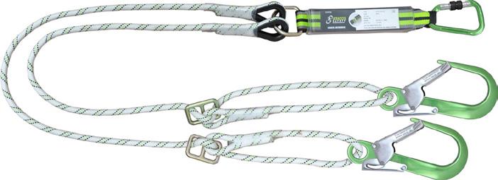 www.kratossafety.co.uk 19 Section 3 Shock Absorbing Lanyards FA 30 900 20 Shock Absorbing Expandable Webbing Lanyard 2 mtr (Model: FA 30 900 20). 45mm wide polyester elasticated webbing.