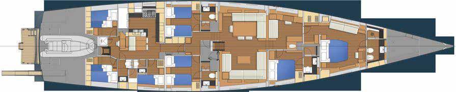 Specifications Knowing that Crossbow is a semi-custom built yacht allows for the ideas of the owner to be incorporated in the design of a beautiful and racy yacht.