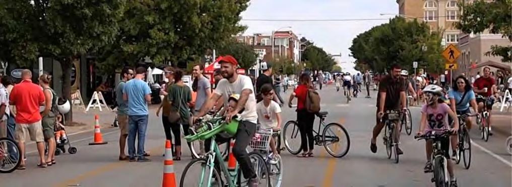 Open Streets Events Description: Open Streets events temporarily restrict automobile traffic to open roads for community members of all ages to walk, bike, skate, dance, socialize, and more.