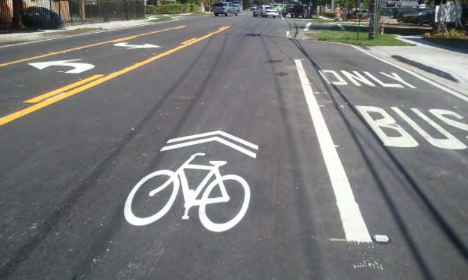 Effects of Shared Lane Markings on Bicyclist and Motorist Behavior, Federal Highway Administration, 4 The primary goal of this study was to determine the effects that a sharing lane (sharrow) has on