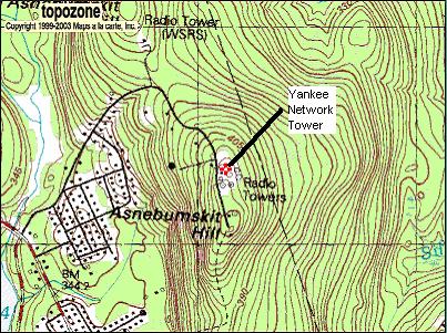 SECTION 1 - Station Location The Yankee Network Tower is located on Mount Asnebumskit, southeast of the town of Paxton, at an elevation of approximately 420 m.