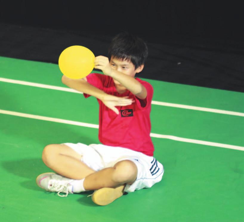 Schools Badminton Teachers MANUAL References to Lessons Thumb Grip Element Exercise Lesson (L) Video (V) Teaching Hints Thumb Grip Keep balloon up with thumb grip.