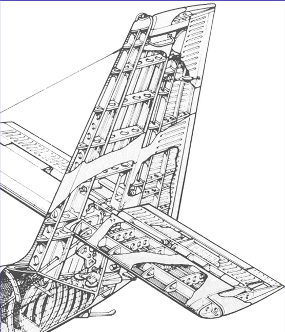 Tailplanes on light aircraft may be built in a similar way to a fabric-covered wing.