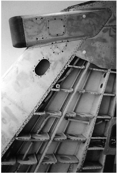 The Fin The picture on the right shows how the fin on a Harrier is constructed.