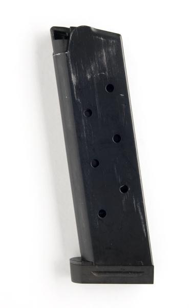 Section IV. 7 Round Magazine 4-1. MAGAZINE. The CQBP 7 round magazines are tempered steel and coated with Teflon to reduce friction and sticking to the hands during cold weather.