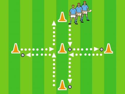 ACTIVITY 4 ROLL LIFT - AGILITY ROLL LIFT HURLING INTERMEDIATE DRILL This intermediate drill challenges the players to perform the Roll Lift and change direction quickly Place five cones in a cross