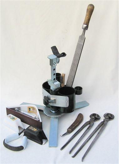 Below are the recommended uses: Shorty Caddy Parts: CT: Center Tube fits over 1 Stand Shaft A. Hoof Nippers B. Hoof Buffer (or other tools) C. Flat Hoof Rasp E. Hoof Knife F. Sole Rasp H.