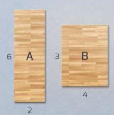 41. Which rectangle has the greater area?