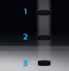 The total energy before the puck drop will be Equal (=) to the total energy after the drop. 74.