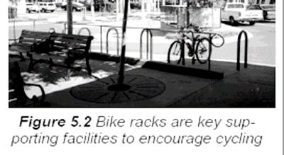 In the region, some larger employers have bicycle amenities. Many employers allow bicycle commuters to bring their bicycles indoors, which may be the preferred option.