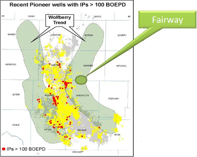 Basin. The Wolfcamp interval lies stratigraphically below the Spraberry Formation, and is in itself a significant producer within the Permian Basin.