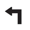 At the first roadway, you can only turn right, and at the second roadway, you can only turn left.