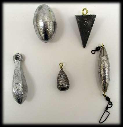 Weights Egg leads work great for single hook rigs. They are able to slide to reduce the feel when a fish strikes.