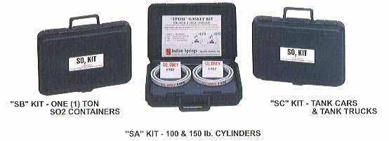 Sulfur Dioxide & Ammonia Gasket Kits Repair kit containing patch and plugging