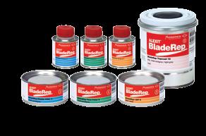 Advantages of ALEXIT BladeRep Product can be used individually or as a complete system User-friendly packaging for repairs of any size Easy mixing and application Specifically designed