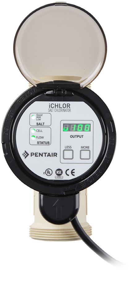 Featured Highlights ichlor SALT CHLORINE GENERATOR SANITIZERS No need to buy, store or handle chlorine Ability to operate at lower flow rates (20 GPM) Adjust sanitizing level in one-percent