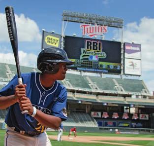 PLAYED IN 200 CITIES WORLDWIDE RBI WORLD SERIES The Twins once again hosted the RBI World Series in 2013,