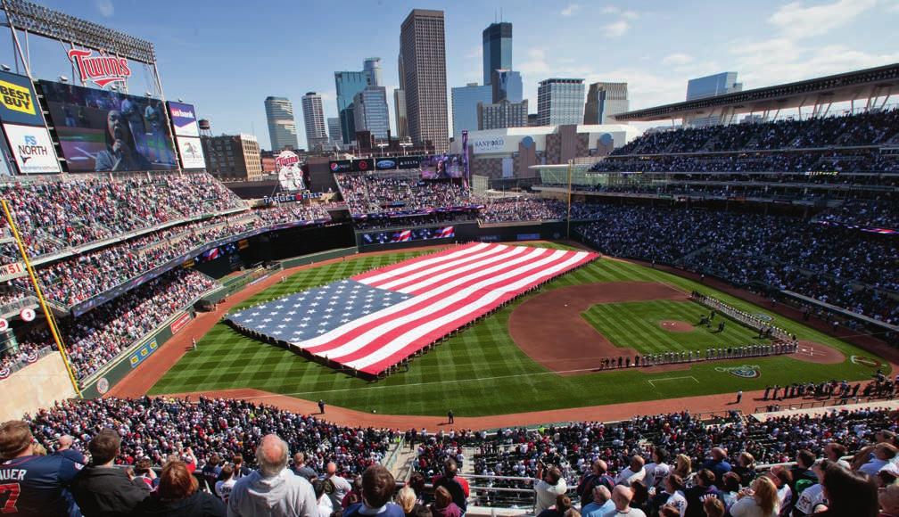 7,250 TICKETS DONATED TO MILITARY FAMILIES THROUGHOUT THE YEAR HONORING VETERANS The Minnesota Twins are proud to have many programs that honor the many active and veteran members of our Armed