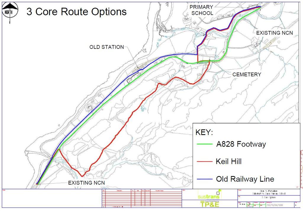 Route Options During the options-generation stage of the study, three core routings emerged and will be investigated and appraised in more detail.