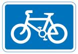 Figure 48: Diagram 967 The signs cyclist dismount (diag 966) and end of cycle route (diag 965) and the cycle lane marking End (diagram 1058) should not normally be used 8.