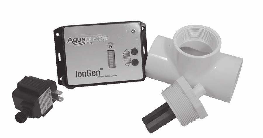IonGen Electronic Clarifier for Ponds and Pondless Waterfall Systems Installation Instructions & Maintenance Owner s Manual Congratulations on your purchase of the Aquascape IonGen.
