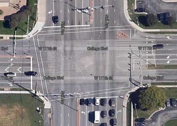 Figure 3.39: College Boulevard and Nall Avenue Aerial View Source: Google Earth, 2013 Table 3.