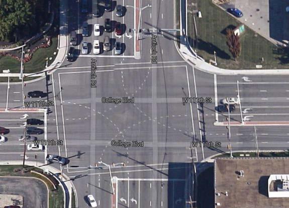 3.3.3.3 College Boulevard and Antioch Road College Boulevard and Antioch Road was selected as a control site. This intersection was located in a commercial area of town.