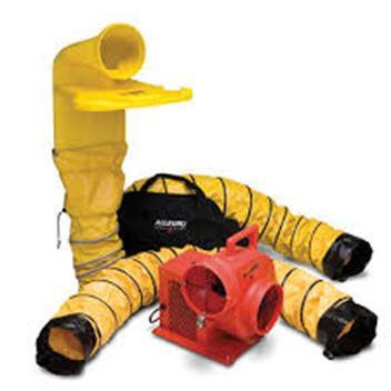 Mechanical Forced Air Ventilation Common method used to ventilate permit required confined spaces Involves use of grounded air movers powered by compressed air or electric fans or blowers Draws air
