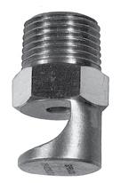 Air or saturated steam nozzles Deflector Series 686 Wide-angle, powerful air jet. Applications: Blowing off liquids Cooling Reheating Drying 7/16" HEX.91" ANGLE OF DEFLECTION 75 Weight brass:.04 lb.