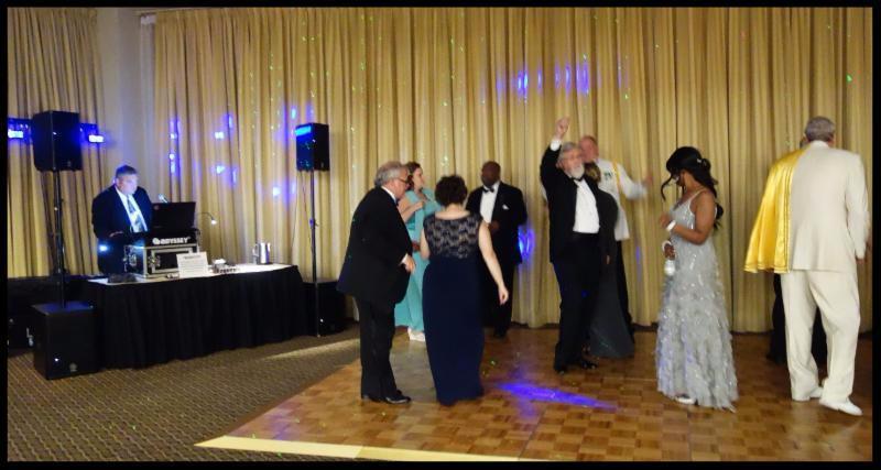 When the official ceremonies were complete, dinner and dessert had been served, the dancing began.