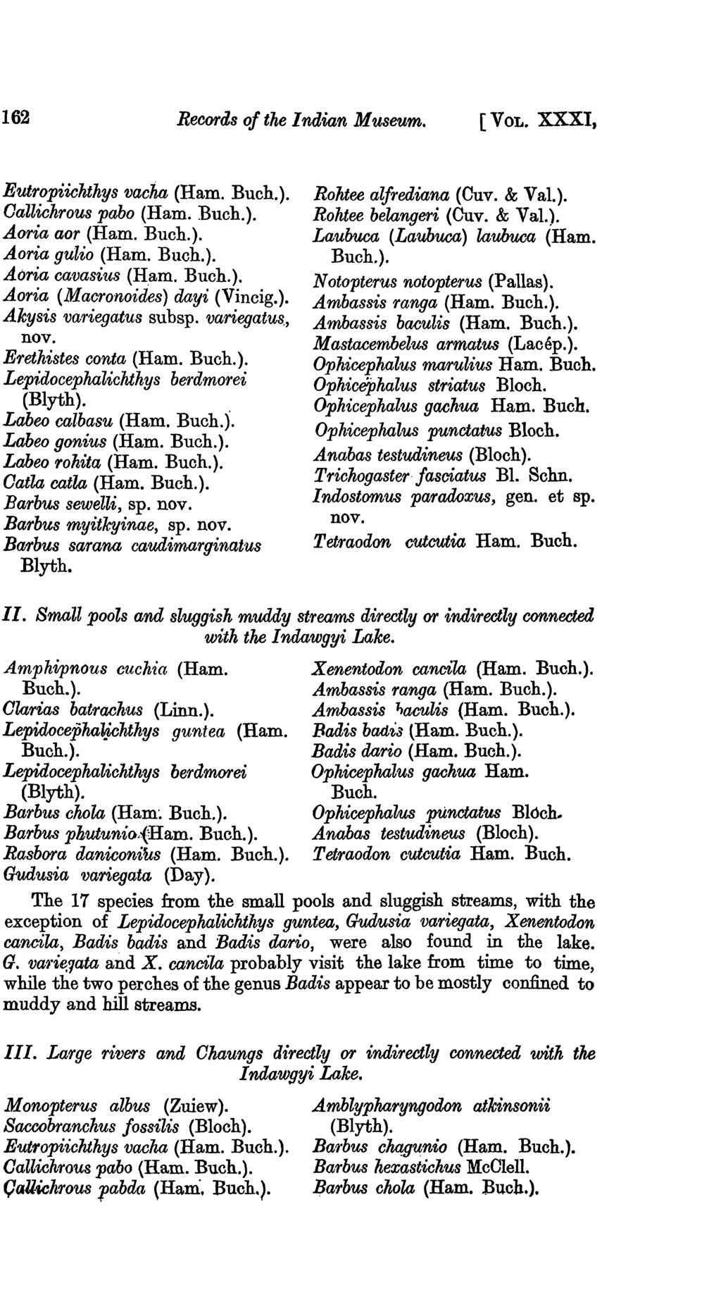 162 Records of the Indian M 'lj,seum. [VOL. XXXI, Eutropiichthys vacha (Ham. Buch.). Oallichrous pabo (Ham. Buch.). Aoria aor (Ham. Buch.). Aoria gulio (Ham. Buch.). Aoria cavasius (R.am. Buch.), Aoria (Macronoides) dayi (Vincig.