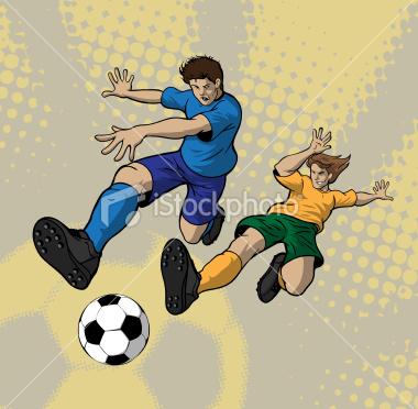 (LIKE IN BASKETBALL) DROPKICKING THE BALL WITHIN THE