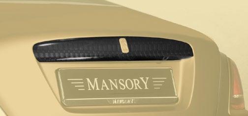 carbon with MANSORY logo, Rear decklid spoiler - primed with MANSORY