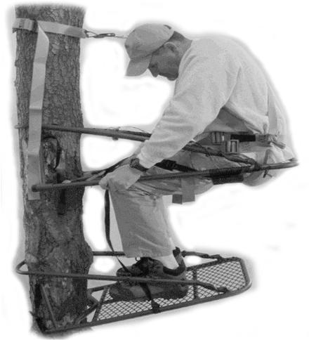 Treestands dealer or an Ol Man Treestands customer service representative at 1-888-656-2606 for ordering information. DESCENDING (CLIMBING DOWN) THE TREE WARNING!