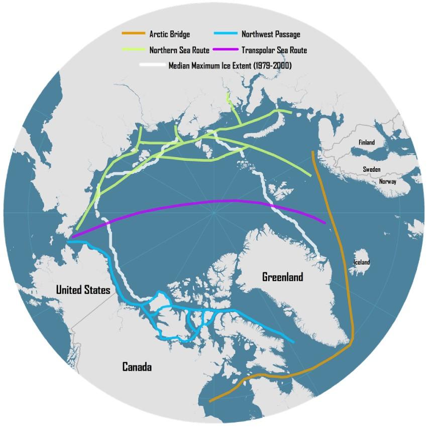 Arctic sea ice grows through the winter each year and melts through the summer, typically reaching its minimum extent sometime in September. The extent can vary considerably from year to year.