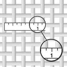 Figure 1 illustrates a four mesh. When the point an inch distant from the center of a wire falls between wires, the mesh count is expressed in fractions.