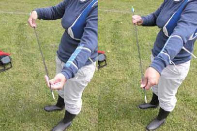 Always check shafts for damage such as splits, chips or compression lines as these make