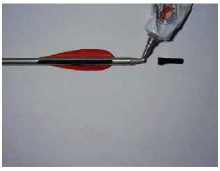 Arrow repair and Arrow nocks repair. 1. Remove the remaining part of the broken nock, if any.